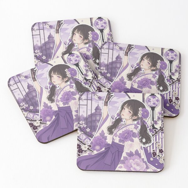 Item preview, Purple Hakama Lady - kawaii version designed and sold by Japanese Vibes.