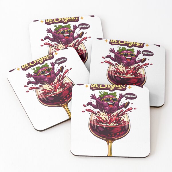 Item preview, Going Out In Style Funny Grape Wine Glass Party Design designed and sold by irfanshikh.