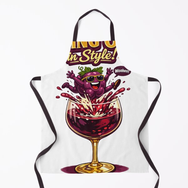 Item preview, Going Out In Style Funny Grape Wine Glass Party Design designed and sold by irfanshikh.