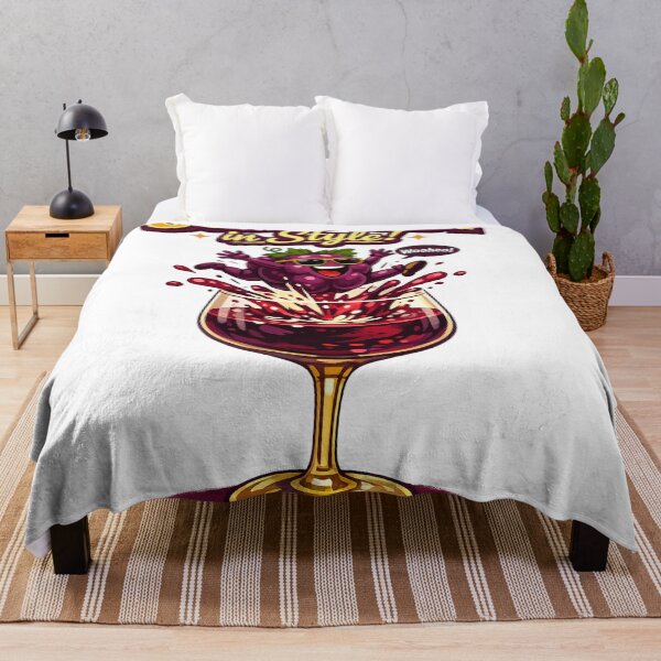 Item preview, Going Out In Style Funny Grape Wine Glass Party Design designed and sold by irfanshikh.