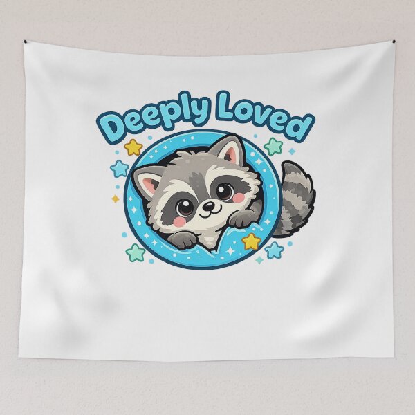 Item preview, Playful Kawaii Raccoon Deeply Loved Shirt designed and sold by Bright Sprout Wear.