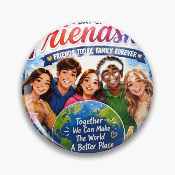 Item preview, International Day of Friendship Sticker – Together We Can Make the World a Better Place designed and sold by Artisan Finds Online.