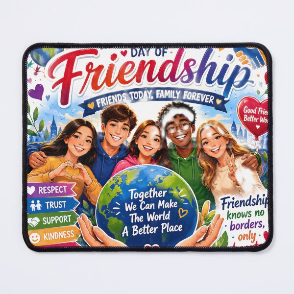 Item preview, International Day of Friendship Sticker – Together We Can Make the World a Better Place designed and sold by Artisan Finds Online.