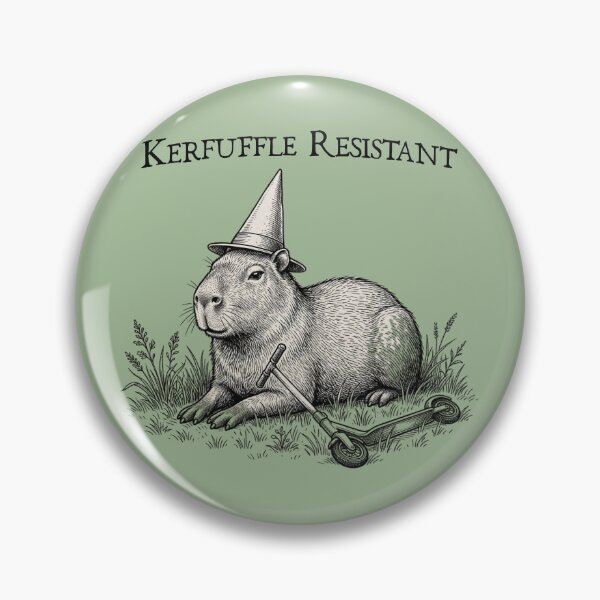 Item preview, Funny Capybara Wizard Kerfuffle Resistant Retro Art designed and sold by FIREDesignsPOD.