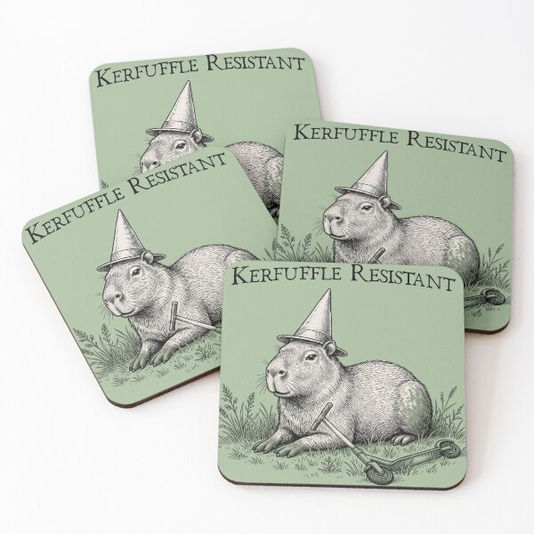 Item preview, Funny Capybara Wizard Kerfuffle Resistant Retro Art designed and sold by FIREDesignsPOD.