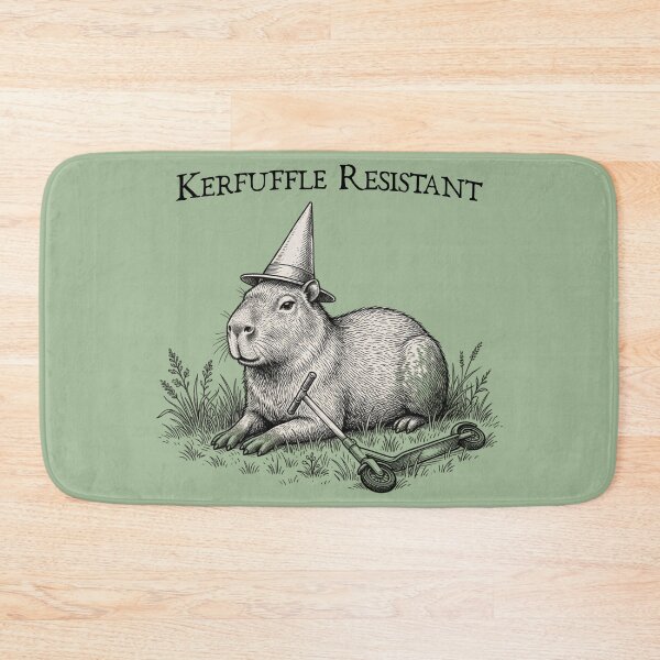 Item preview, Funny Capybara Wizard Kerfuffle Resistant Retro Art designed and sold by FIREDesignsPOD.
