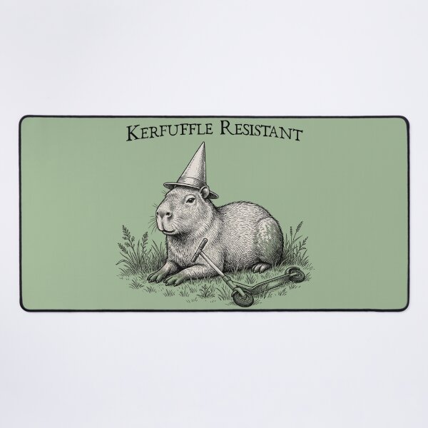 Item preview, Funny Capybara Wizard Kerfuffle Resistant Retro Art designed and sold by FIREDesignsPOD.