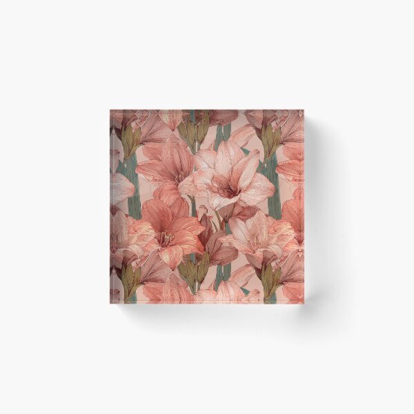 Item preview, Colorful Amaryllis  - Botanical Garden Pattern   - Christmas Gift Ideas designed and sold by RoyalStarsPatts.