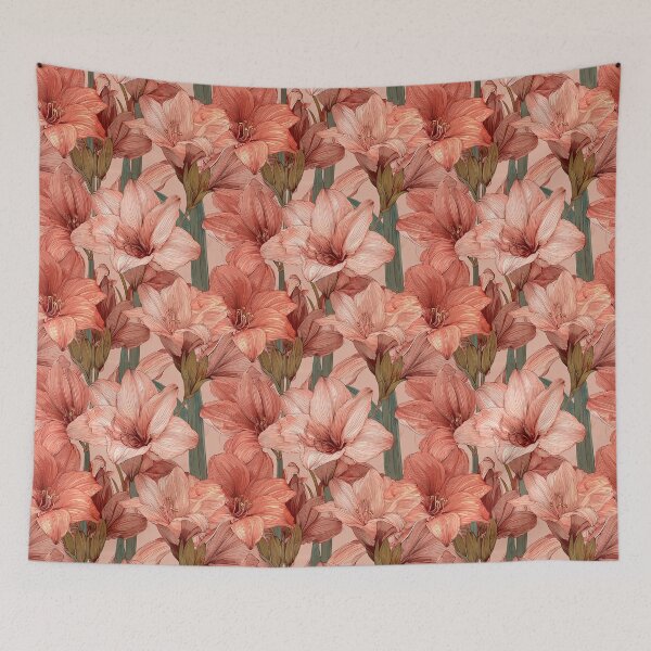 Item preview, Colorful Amaryllis  - Botanical Garden Pattern   - Christmas Gift Ideas designed and sold by RoyalStarsPatts.
