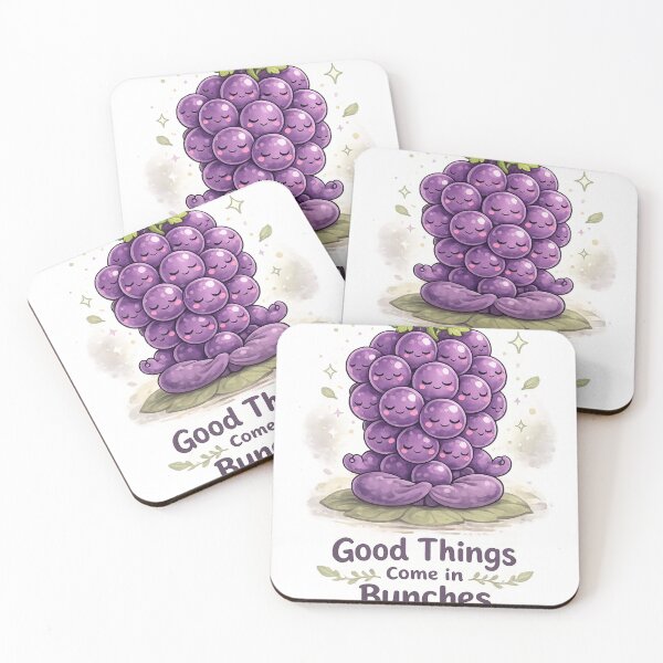 Item preview, Good Things Come In Bunches Cute Kawaii Grapes Design designed and sold by irfanshikh.