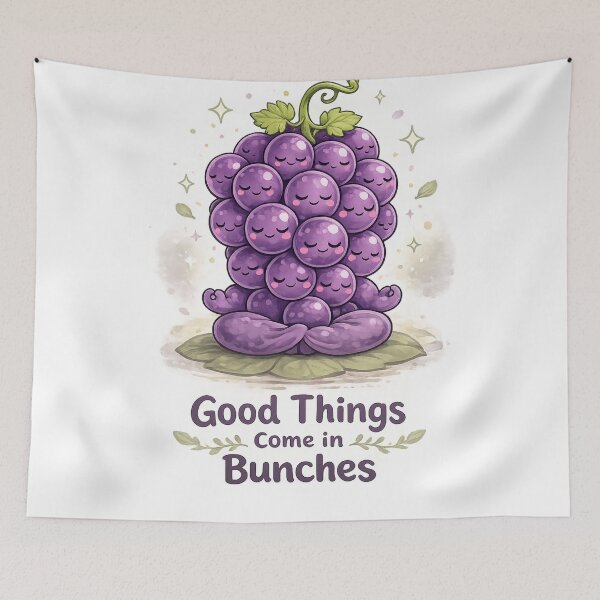 Item preview, Good Things Come In Bunches Cute Kawaii Grapes Design designed and sold by irfanshikh.