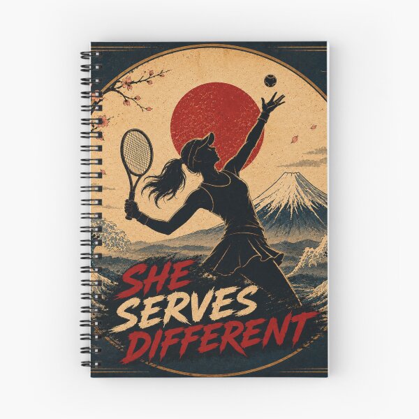 Item preview, She Serves Different Japanese Ukiyo-e Tennis Sticker/T-Shirt Art designed and sold by Locker39.