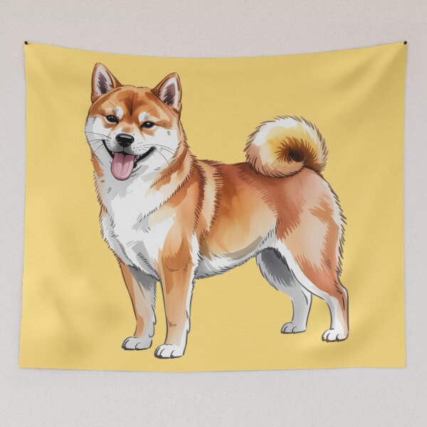 Item preview, watercolor Shiba Inu designed and sold by 123ks.