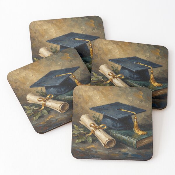 Aperçu de l'œuvre Graduation Cap Diploma Book Oil Painting créée et vendue par Pioneer Spirit Market.