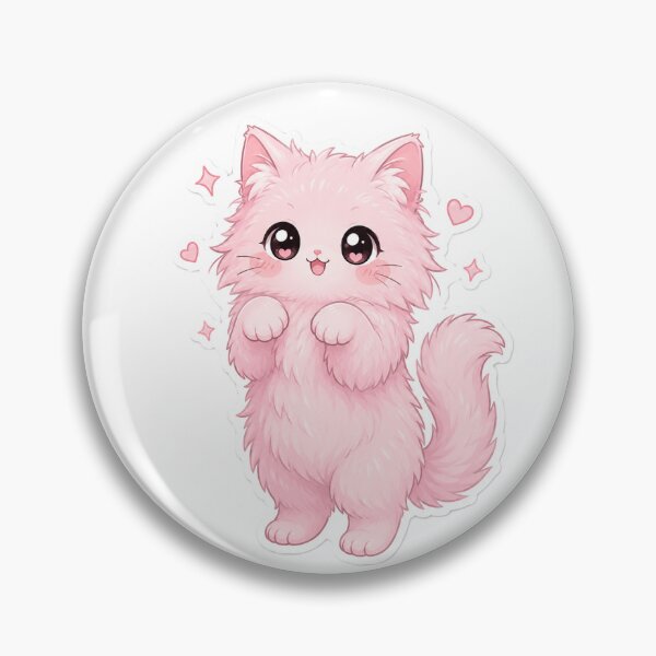 Item preview, Kawaii Pink Kitten – Cute Fluffy Cat Pastel Aesthetic Design designed and sold by AstraDrip Studio.