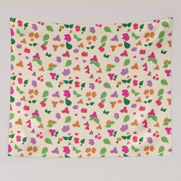 Item preview, Summery Bougainvillea Scattered on White  designed and sold by Qousqoza7.