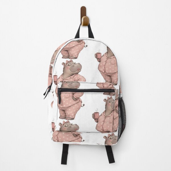 Item preview, Cute Hippo in Pajamas Illustration designed and sold by DailyDoodlesBySumbul.