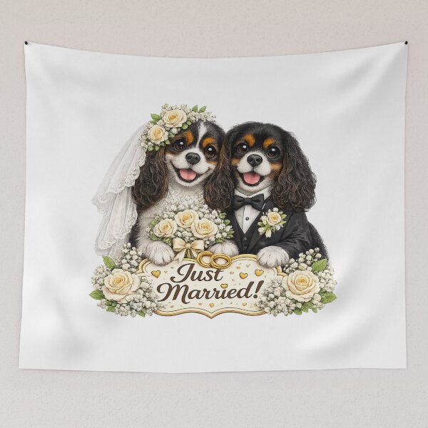 Item preview, Just married Tri/Tri Cavaliers designed and sold by SpottyRainbow.
