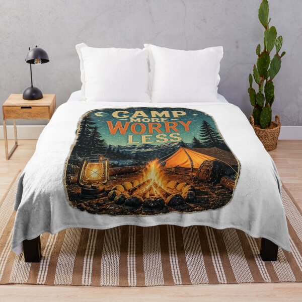 Item preview, Campfire Nights & Mountain Views – Vintage Camping T-Shirt designed and sold by MJ-by-Dharan.