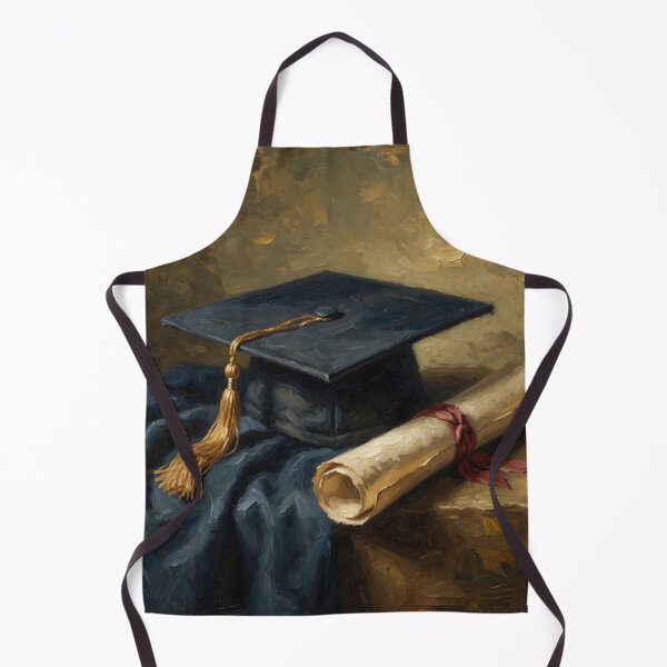Item preview, Graduation Cap and Diploma Oil Painting designed and sold by Pioneer Spirit Market.