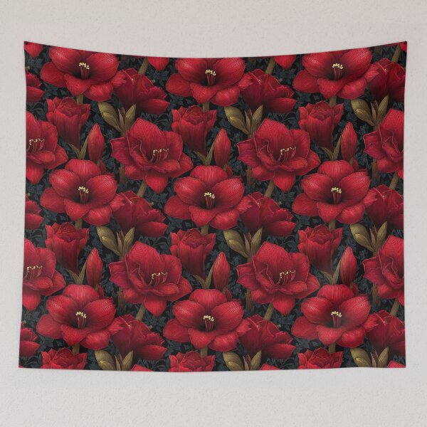 Item preview, Exotic Amaryllis Print  - Birthday Flower Pattern   - Christmas Gifts For Her designed and sold by RoyalStarsPatts.