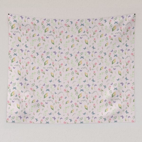 Item preview,  Minimal soft pink Botanical Seamless Pattern designed and sold by Formvia Studio.