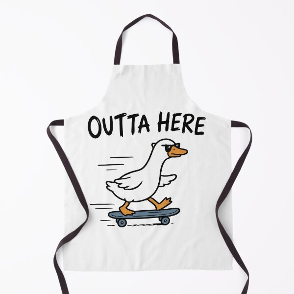 Item preview, Outta Here – Funny Skateboarding Duck with Sunglasses  designed and sold by cladeart.