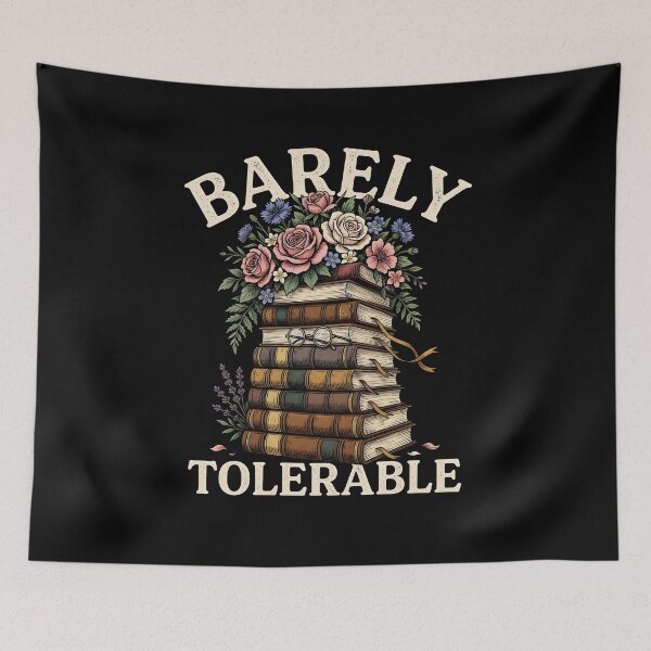 Item preview, Barely Tolerable Book Lover Floral for Bookworms designed and sold by Redgiant87x.