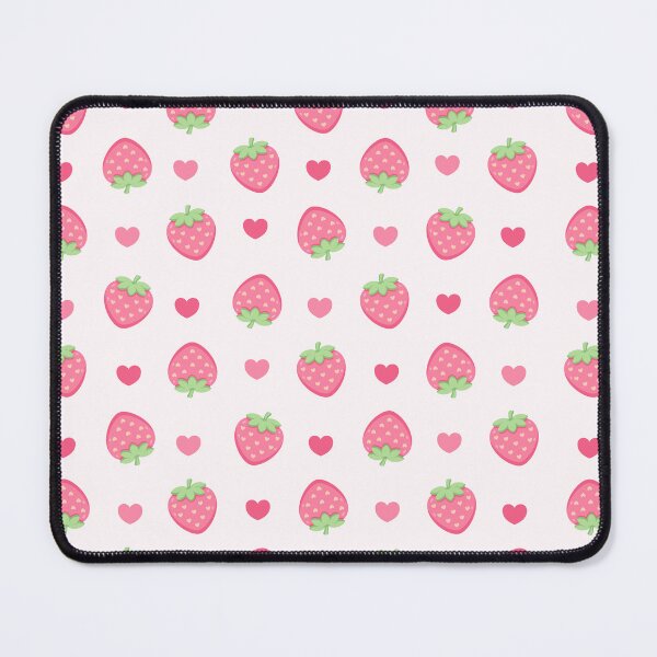 Item preview, Cute Strawberry & Heart Pattern – Kawaii Pastel Seamless Strawberry designed and sold by stylishdzign.