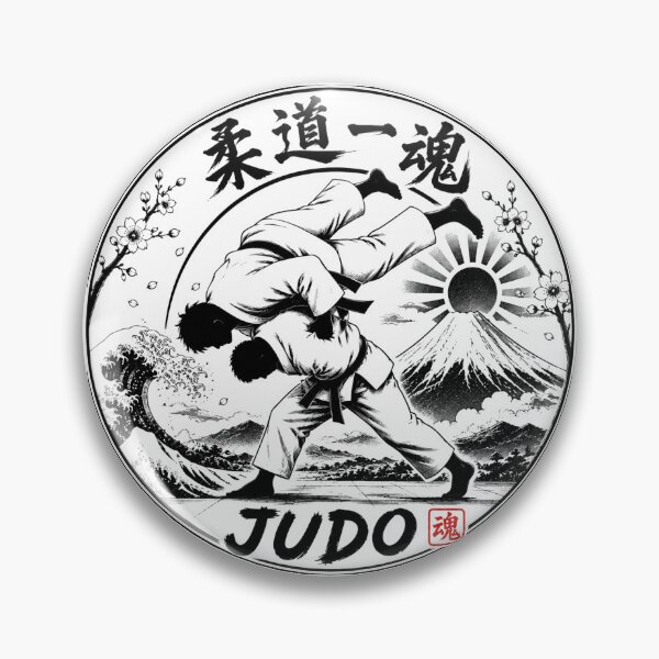 Item preview, Judo Ikkon One Soul Japanese Kamon Judo Sticker/T-Shirt Art designed and sold by Locker39.