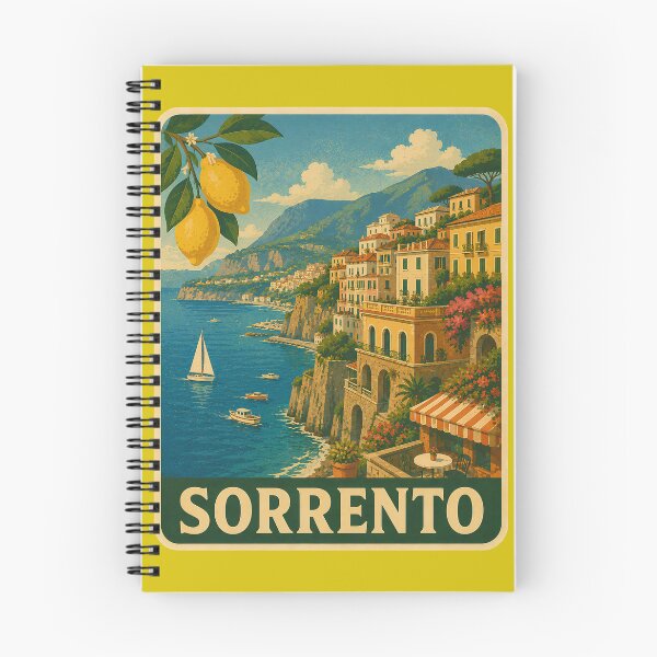 Item preview, Sorrento Italy | Amalfi Coast Art | Mediterranean Coastal Illustration designed and sold by Passegiata Prints.
