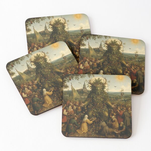 Item preview, The Green Man’s Solstice Feast | Mythic Nature Art for Enchanted Home Décor designed and sold by Stoneflower-Art.