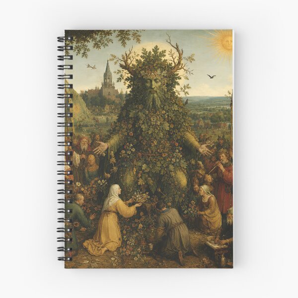 Item preview, The Green Man’s Solstice Feast | Mythic Nature Art for Enchanted Home Décor designed and sold by Stoneflower-Art.