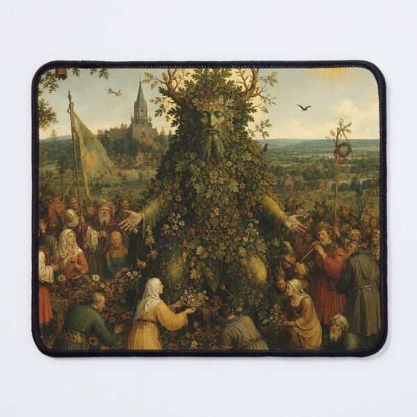 Item preview, The Green Man’s Solstice Feast | Mythic Nature Art for Enchanted Home Décor designed and sold by Stoneflower-Art.