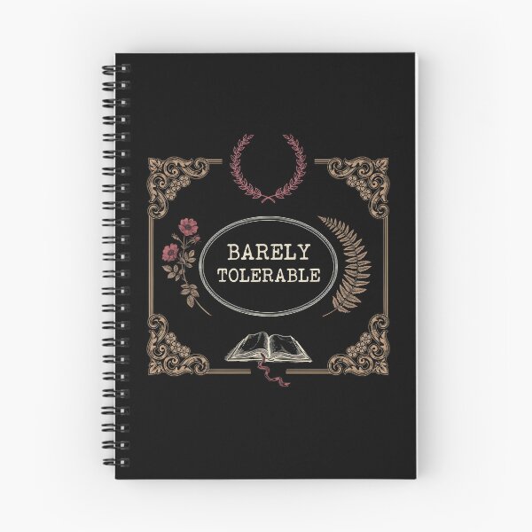Item preview, Barely Tolerable Funny Bookish Floral for Book Lovers designed and sold by Redgiant87x.