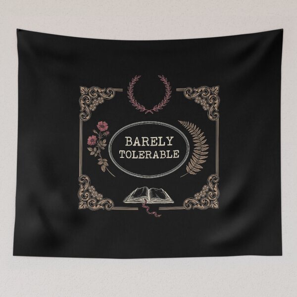 Item preview, Barely Tolerable Funny Bookish Floral for Book Lovers designed and sold by Redgiant87x.