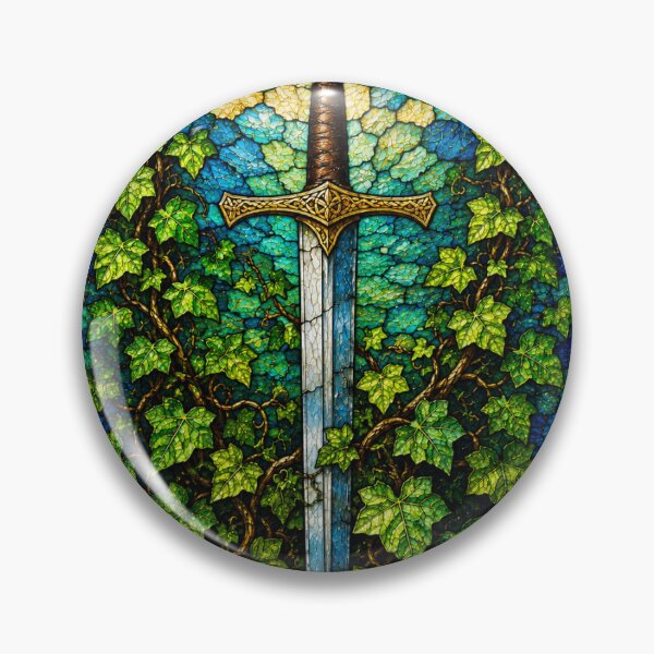 Item preview, Medieval Sword and Ivy – Stained Glass Fantasy designed and sold by Karszul.