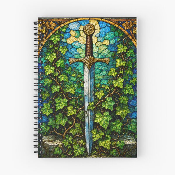 Item preview, Medieval Sword and Ivy – Stained Glass Fantasy designed and sold by Karszul.