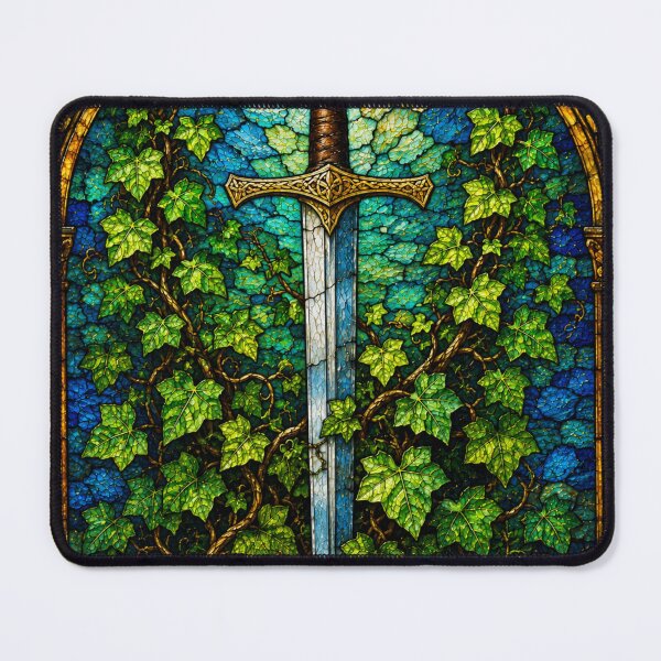 Item preview, Medieval Sword and Ivy – Stained Glass Fantasy designed and sold by Karszul.