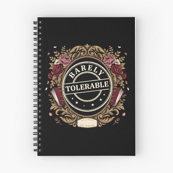 Item preview, Barely Tolerable Cute Floral Bookworm for Readers designed and sold by Redgiant87x.