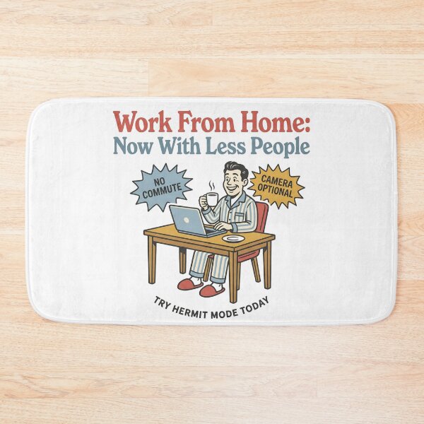 Item preview, Work From Home Now With Less People Vintage Retro Ad Humor designed and sold by Fenay Designs.