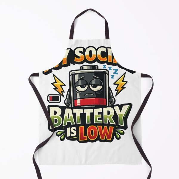 Item preview, My Social Battery Is Low T-Shirt | Funny Introvert Battery Graphic Tee designed and sold by CreativeNest Prints.