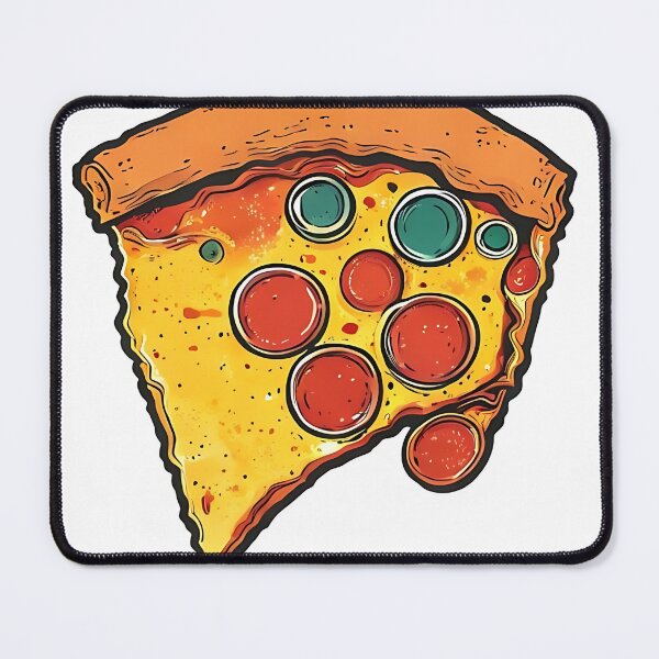 Item preview, Hot Slice: Retro Pepperoni Pizza with Halftone Pat designed and sold by Mercella-Inc.