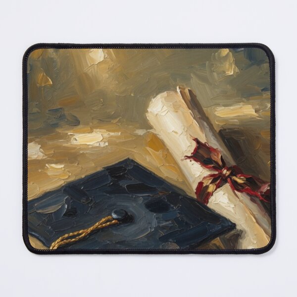 Item preview, Graduation Cap and Diploma Oil Painting designed and sold by Pioneer Spirit Market.
