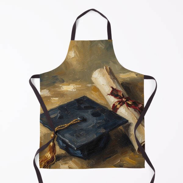 Item preview, Graduation Cap and Diploma Oil Painting designed and sold by Pioneer Spirit Market.
