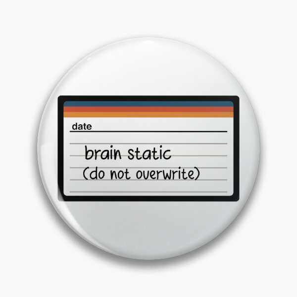 Item preview, Retro VHS Tape Brain Static Funny Overthinking Burnout Sticker designed and sold by MadCatDesign77.