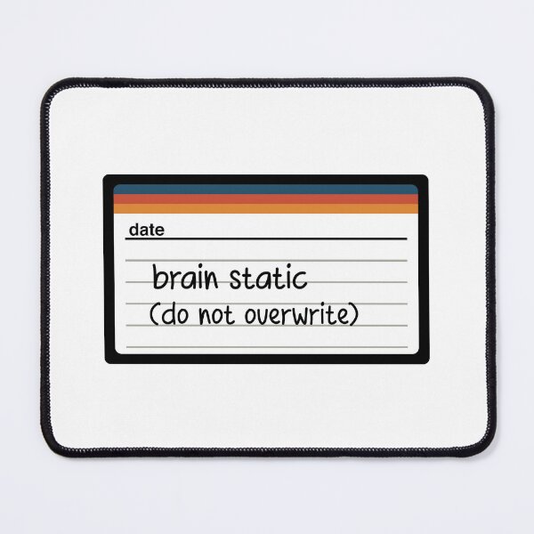 Item preview, Retro VHS Tape Brain Static Funny Overthinking Burnout Sticker designed and sold by MadCatDesign77.