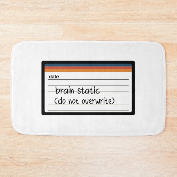 Item preview, Retro VHS Tape Brain Static Funny Overthinking Burnout Sticker designed and sold by MadCatDesign77.