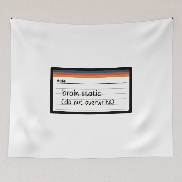 Item preview, Retro VHS Tape Brain Static Funny Overthinking Burnout Sticker designed and sold by MadCatDesign77.