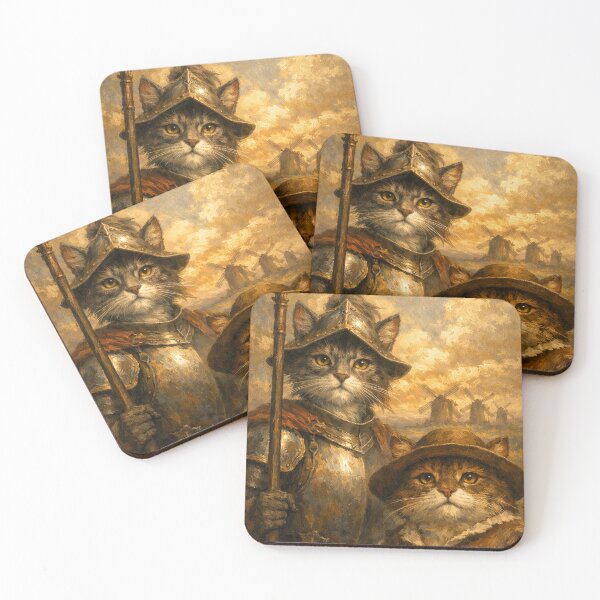 Item preview, The Feline Knight and His Faithful Companion designed and sold by ITSimagination.